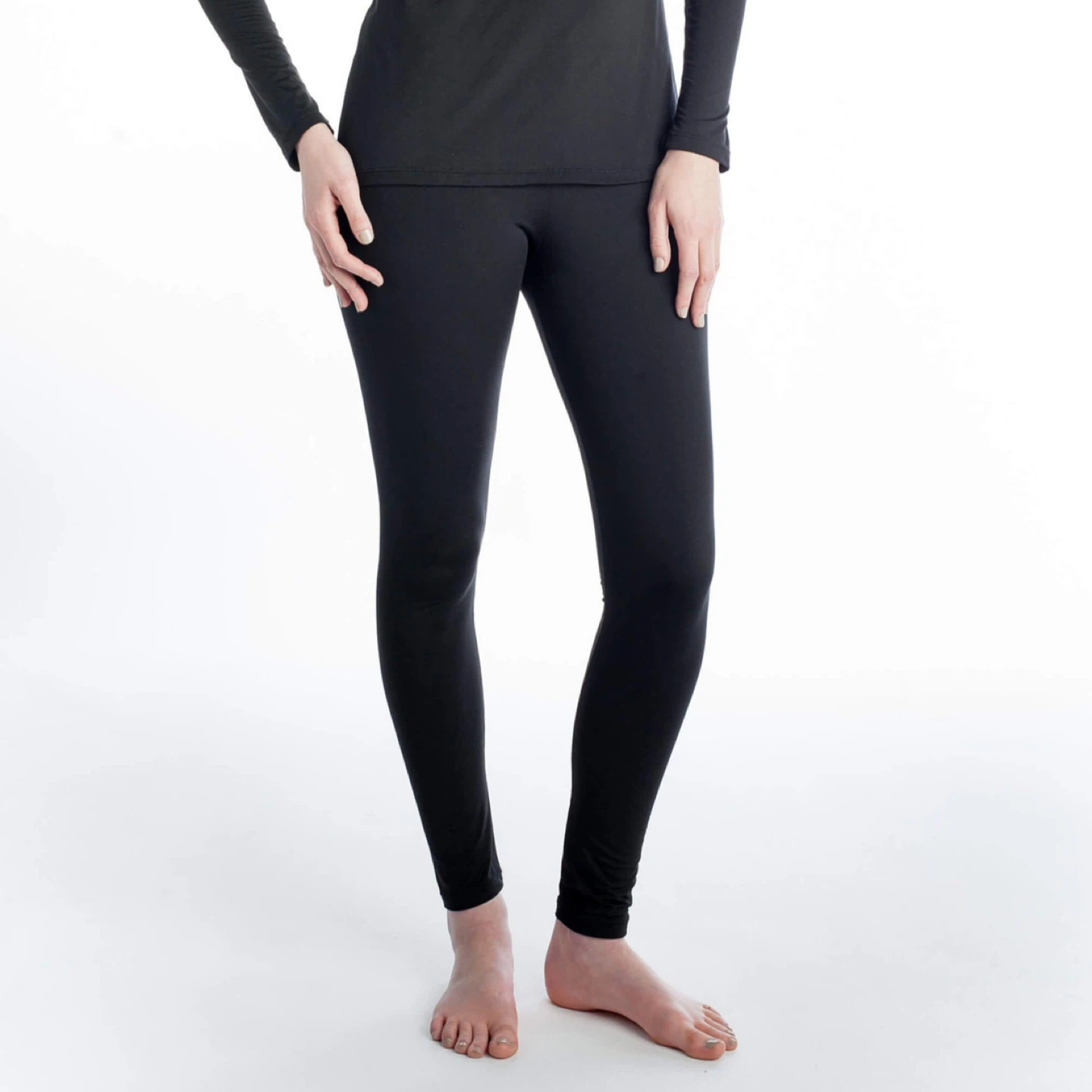 Wool black leggings - Asian “free” size
