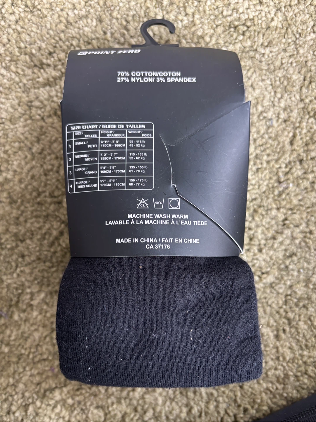 Point Zero Black Leg Wear - Size M - photo 3