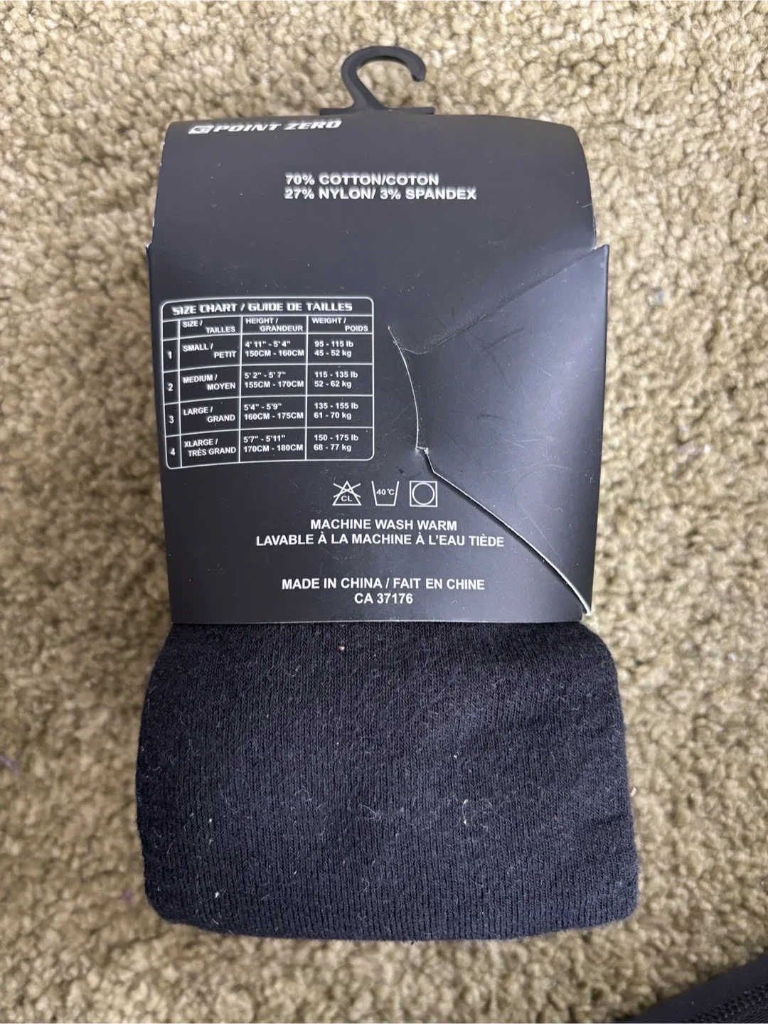 Point Zero Black Leg Wear - Size M image indicator(3)