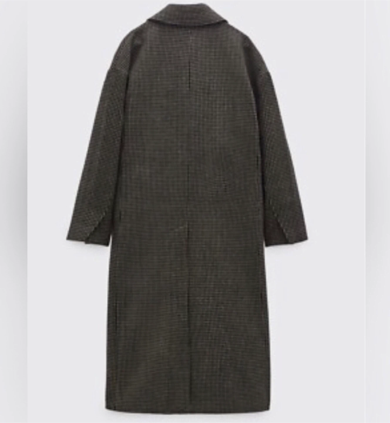 Zara Houndstooth Long Coat - photo 3