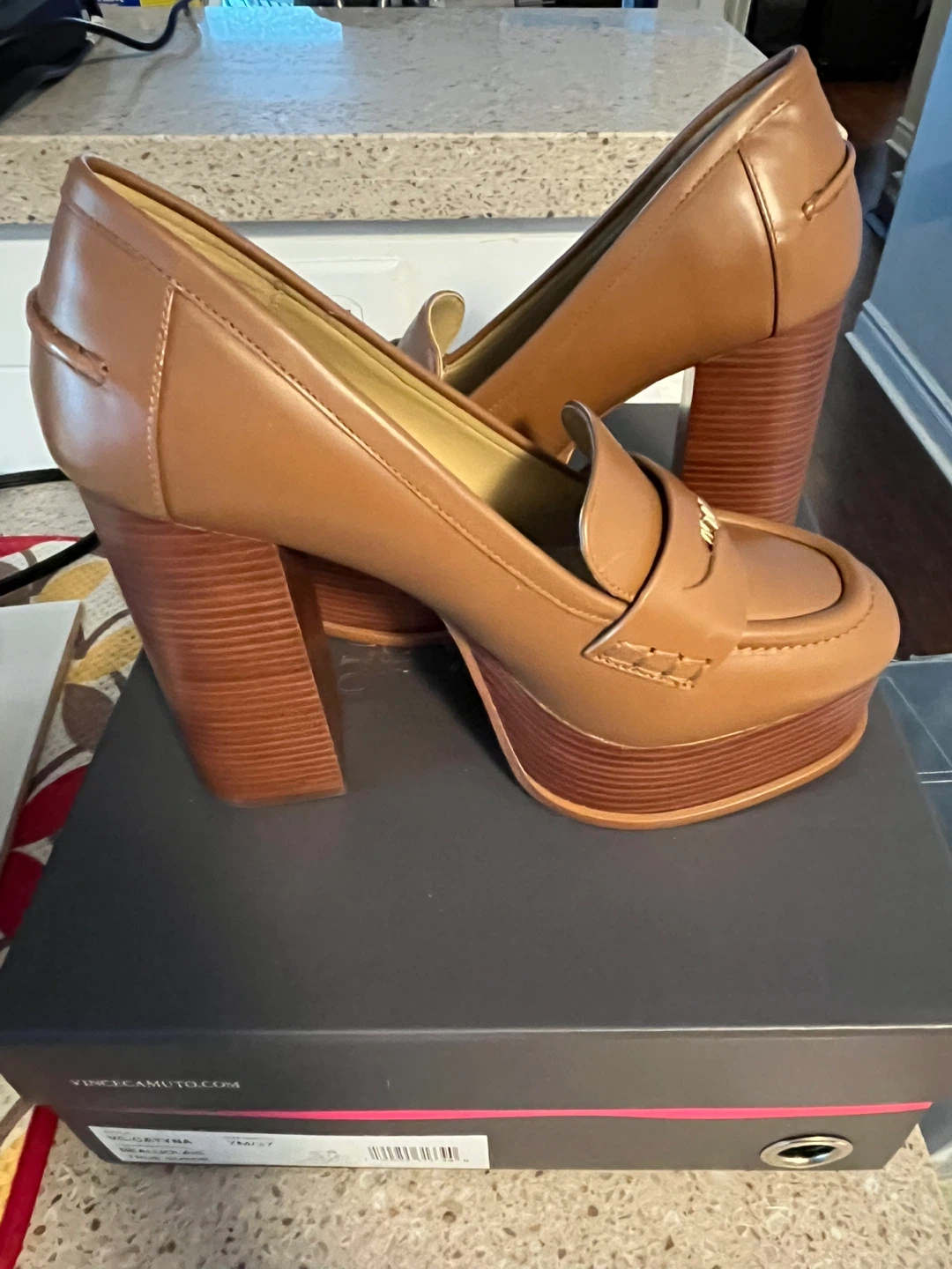 Michael Michael Kors Leather Platform Loafers, Size 7 - photo 2