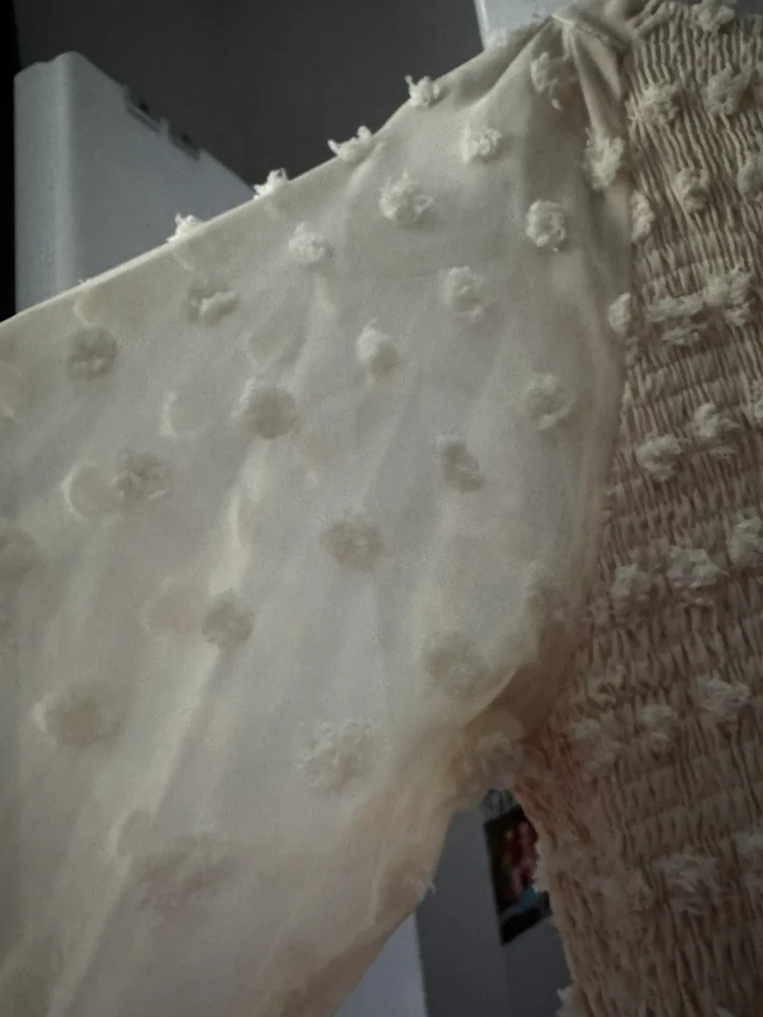 Shein Cream Pom Pom Dress image indicator(4)