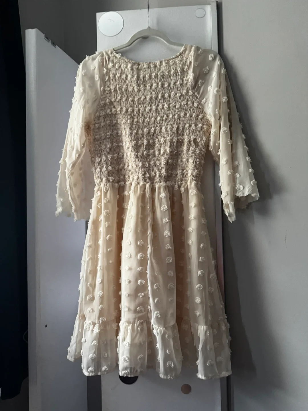 Shein Cream Pom Pom Dress image indicator(2)