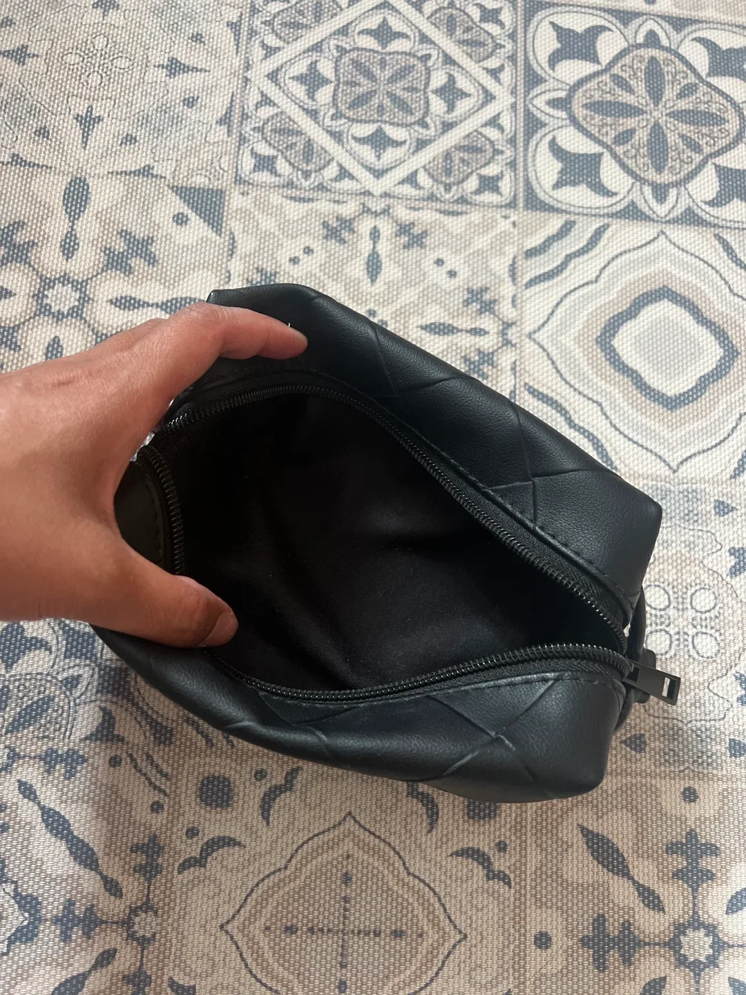 Sephora Black Quilted Makeup Bag image indicator(3)