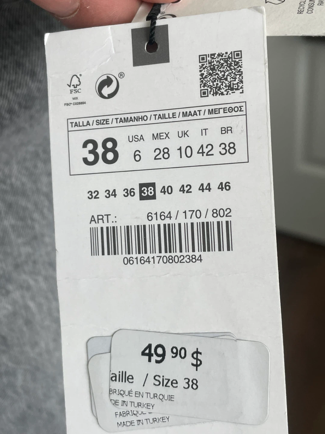Zara Grey Jeans - Size 6 (USA) - photo 4