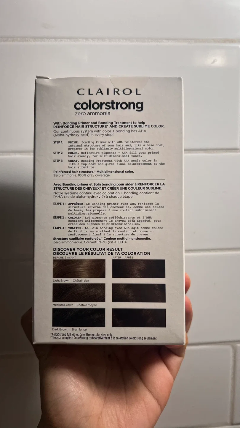 NEW Clairol Colorstrong Zero Ammonia Hair Dye - Darkest Brown image indicator(2)