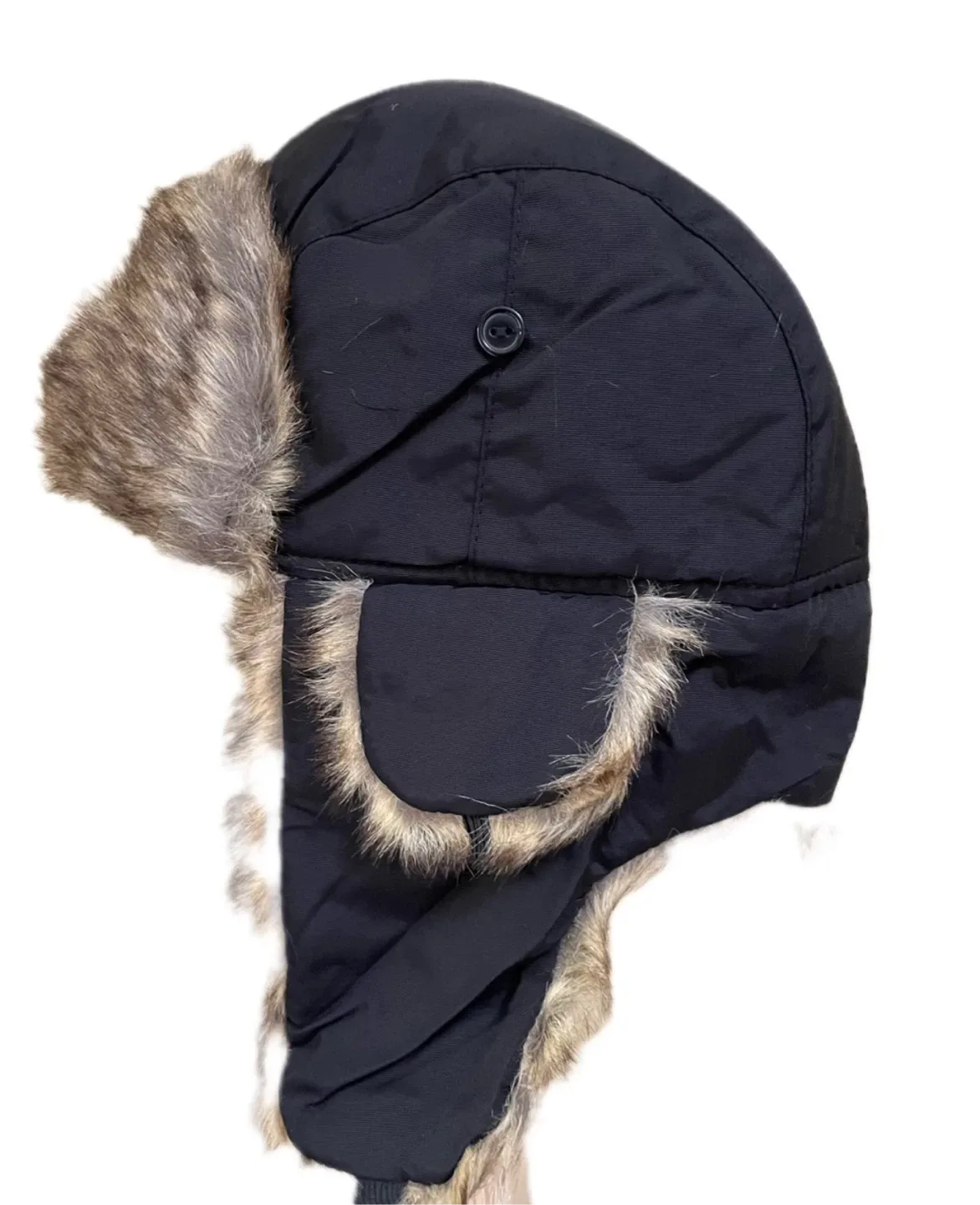 Trapper Hat - Blue or black with Faux Fur Trim image indicator(2)
