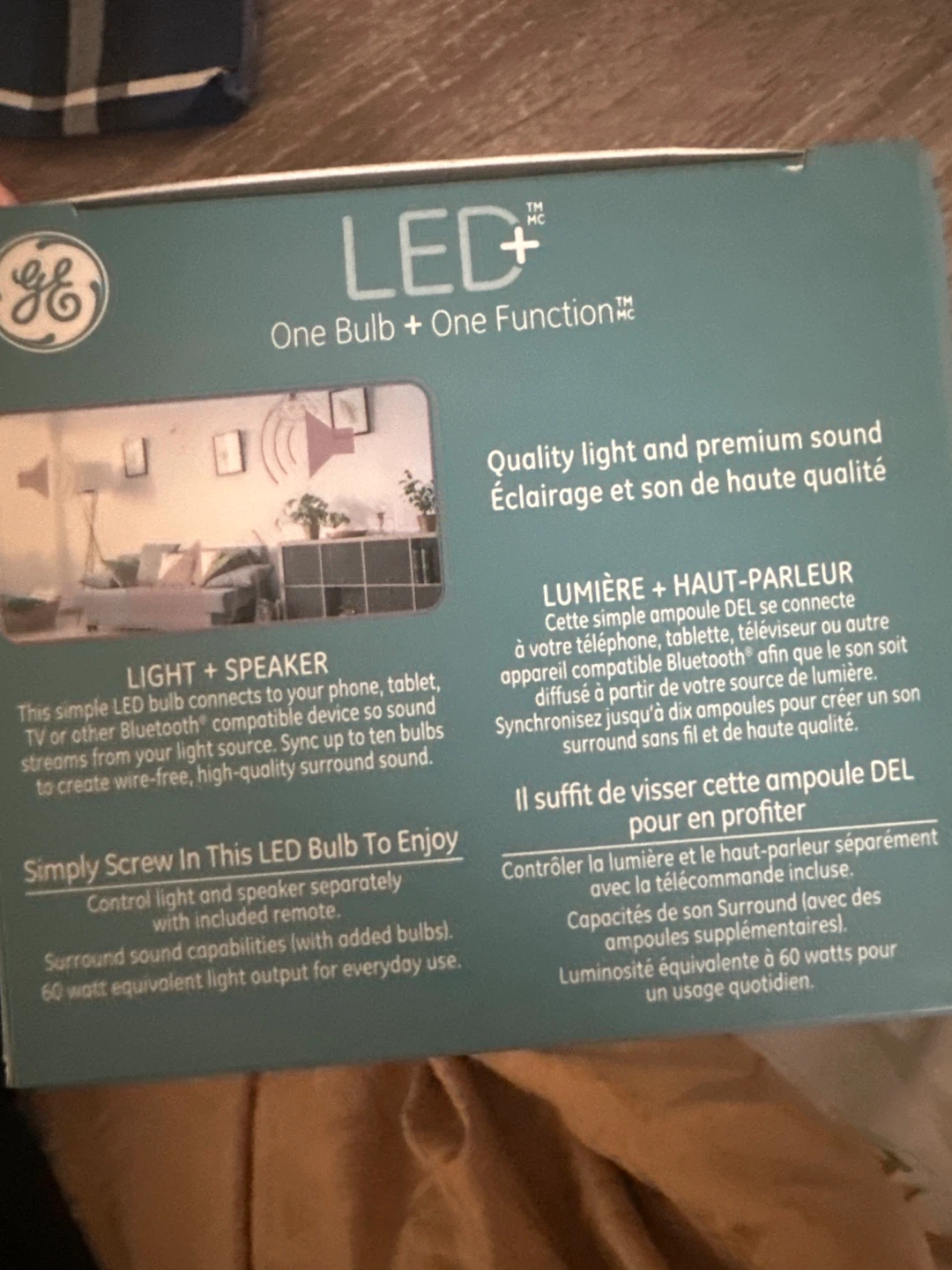GE LED+ Bluetooth Speaker Lightbulb - Soft White - photo 3