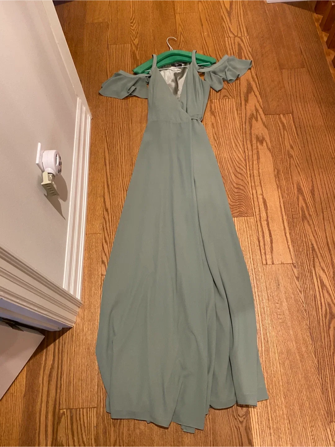 Lulus Sage Green Gown image indicator(2)