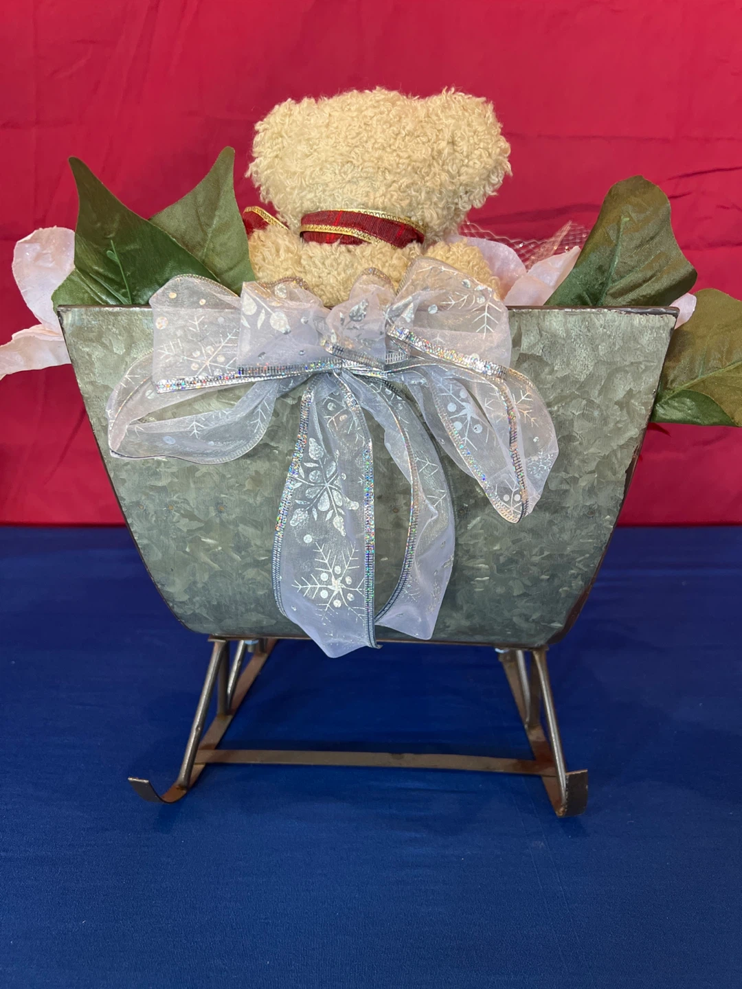 Decorative Sleigh with Teddy Bear - photo 2