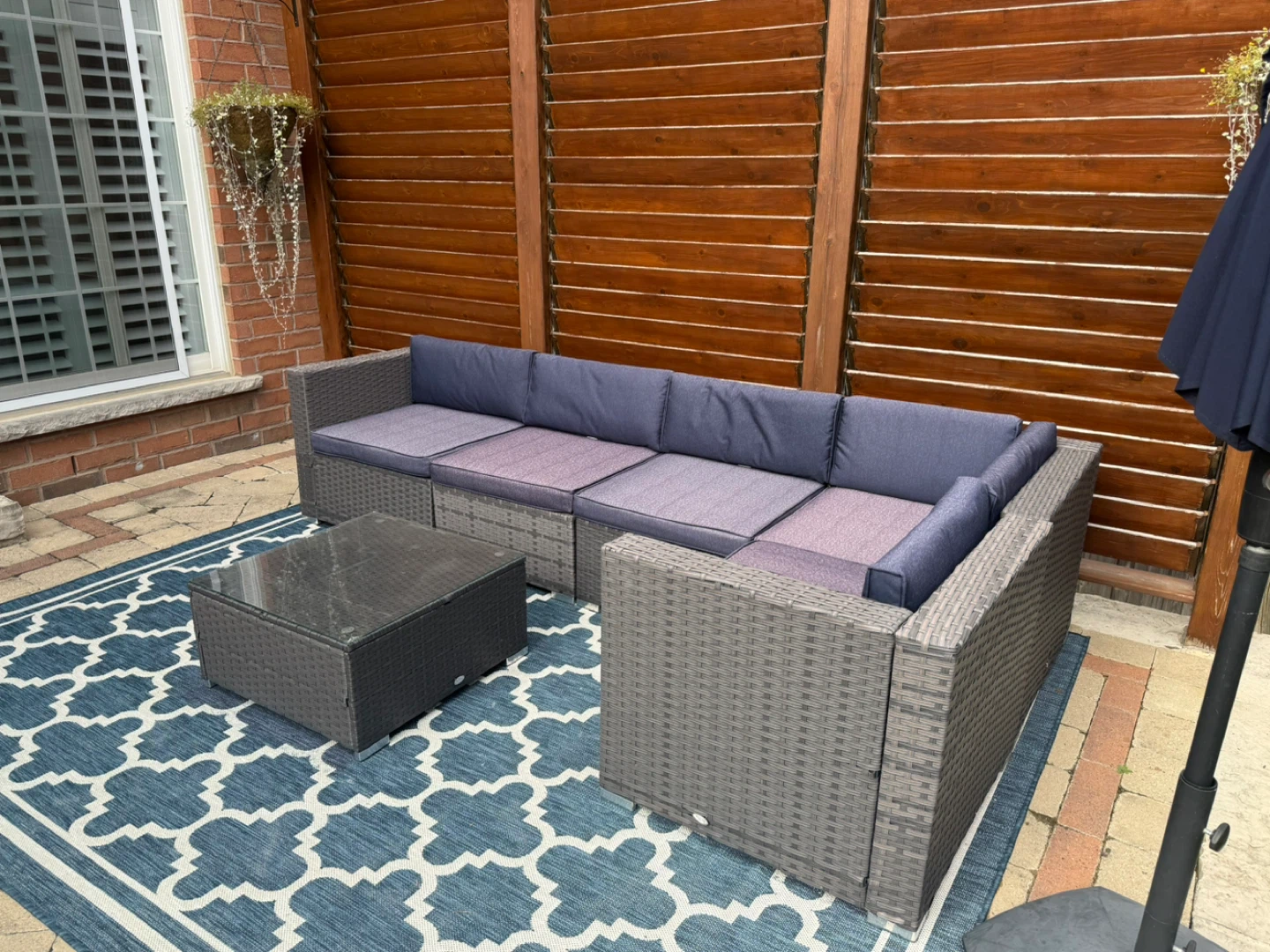 Outdoor Sectional Sofa Set with Coffee Table - photo 4