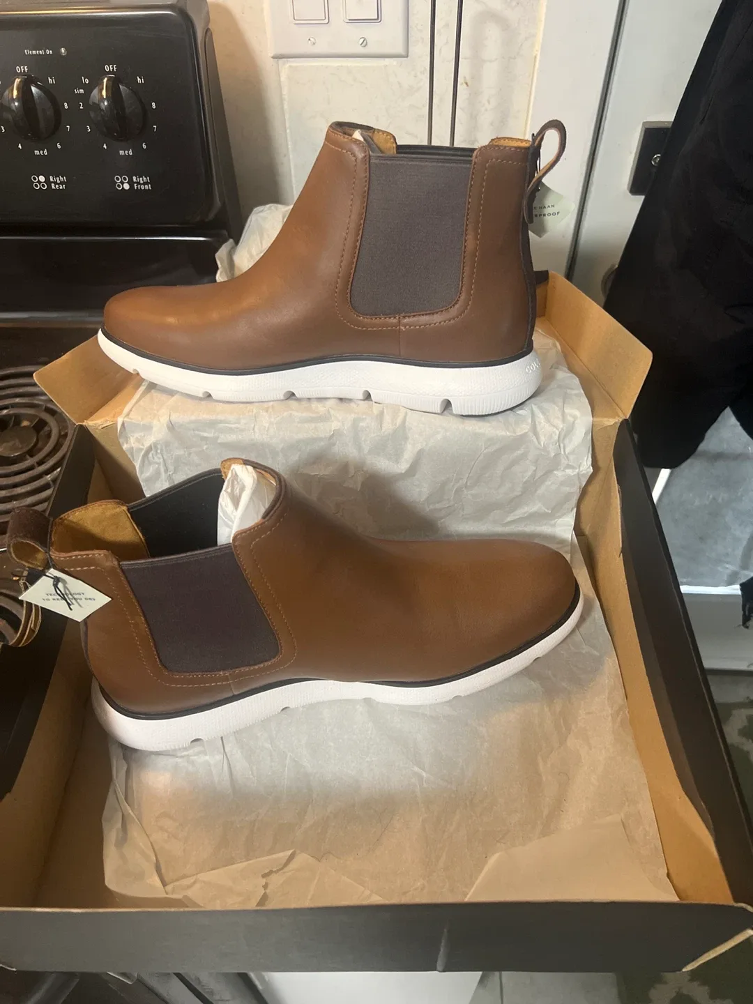 Cole Haan Brown Leather Chelsea Boots - New in Box! thumbnail