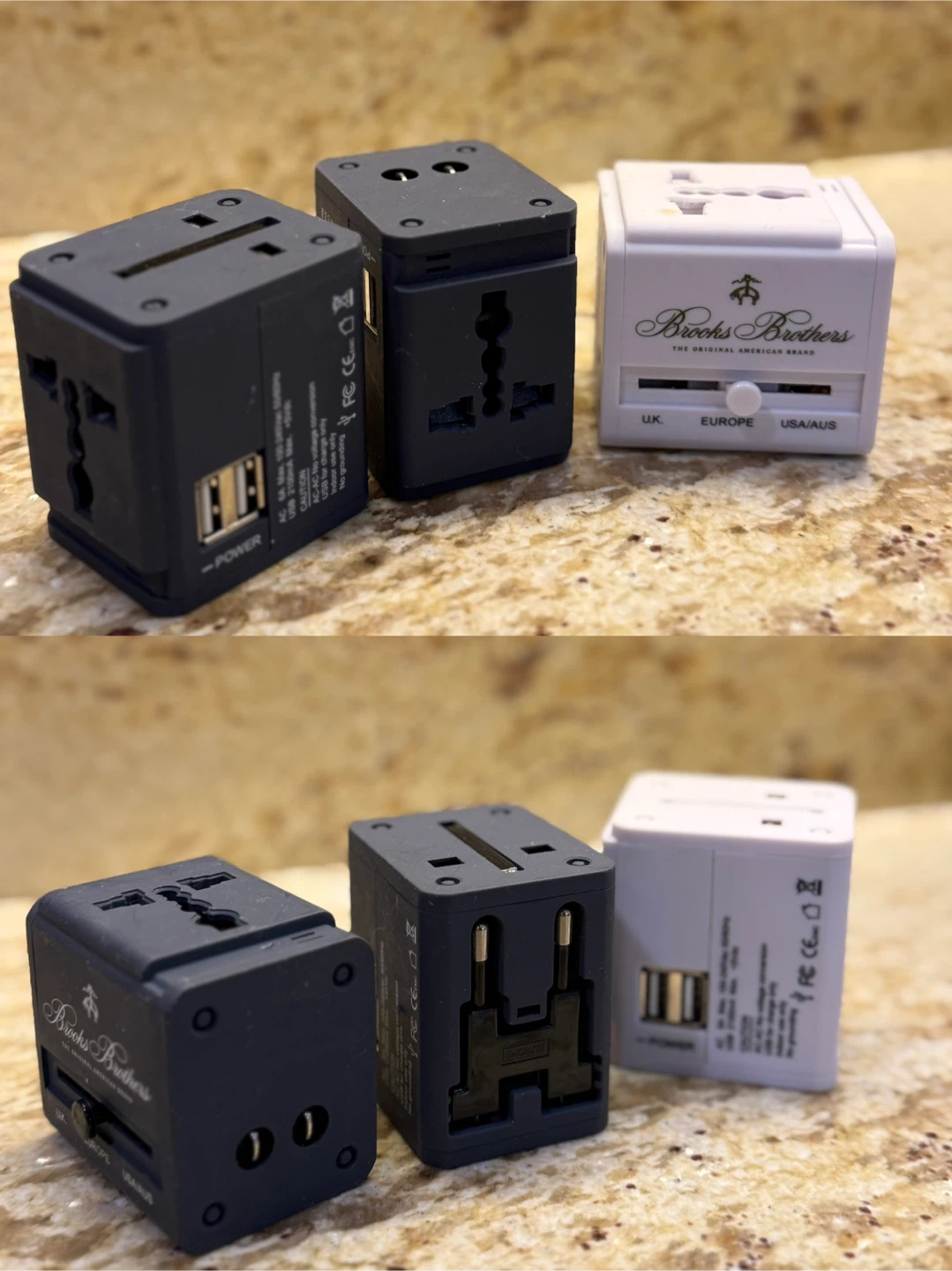 Brooks Brothers Universal Travel Adapter (3 pieces)
