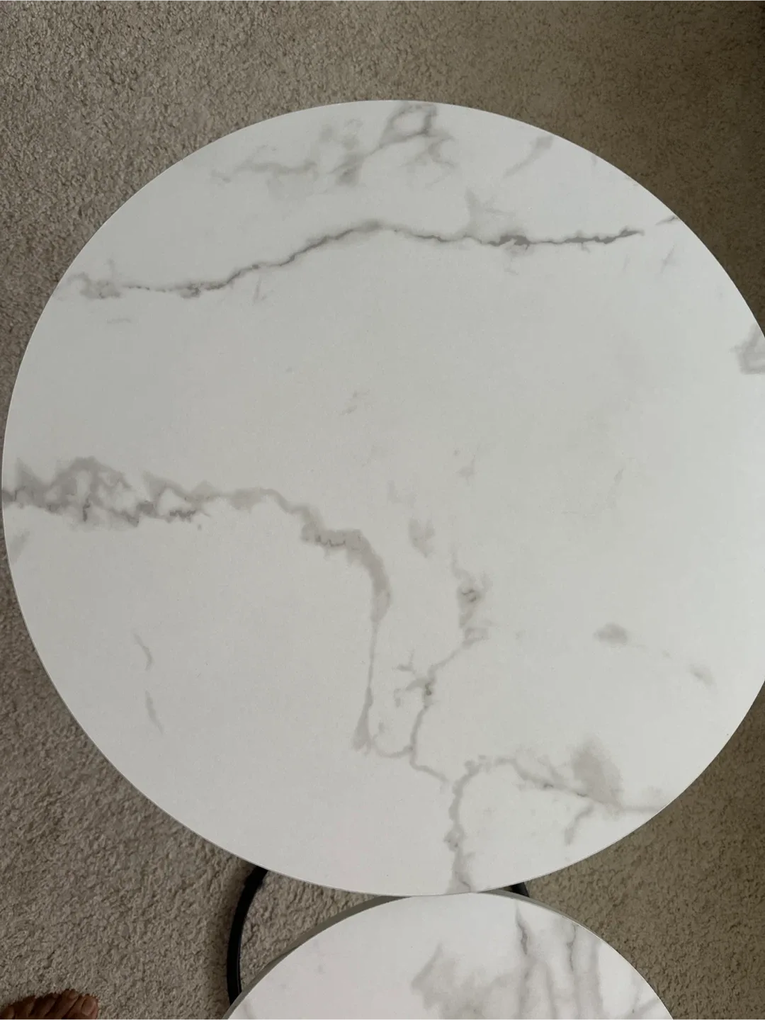 Nesting Coffee Tables - White Marble effect Top image indicator(4)