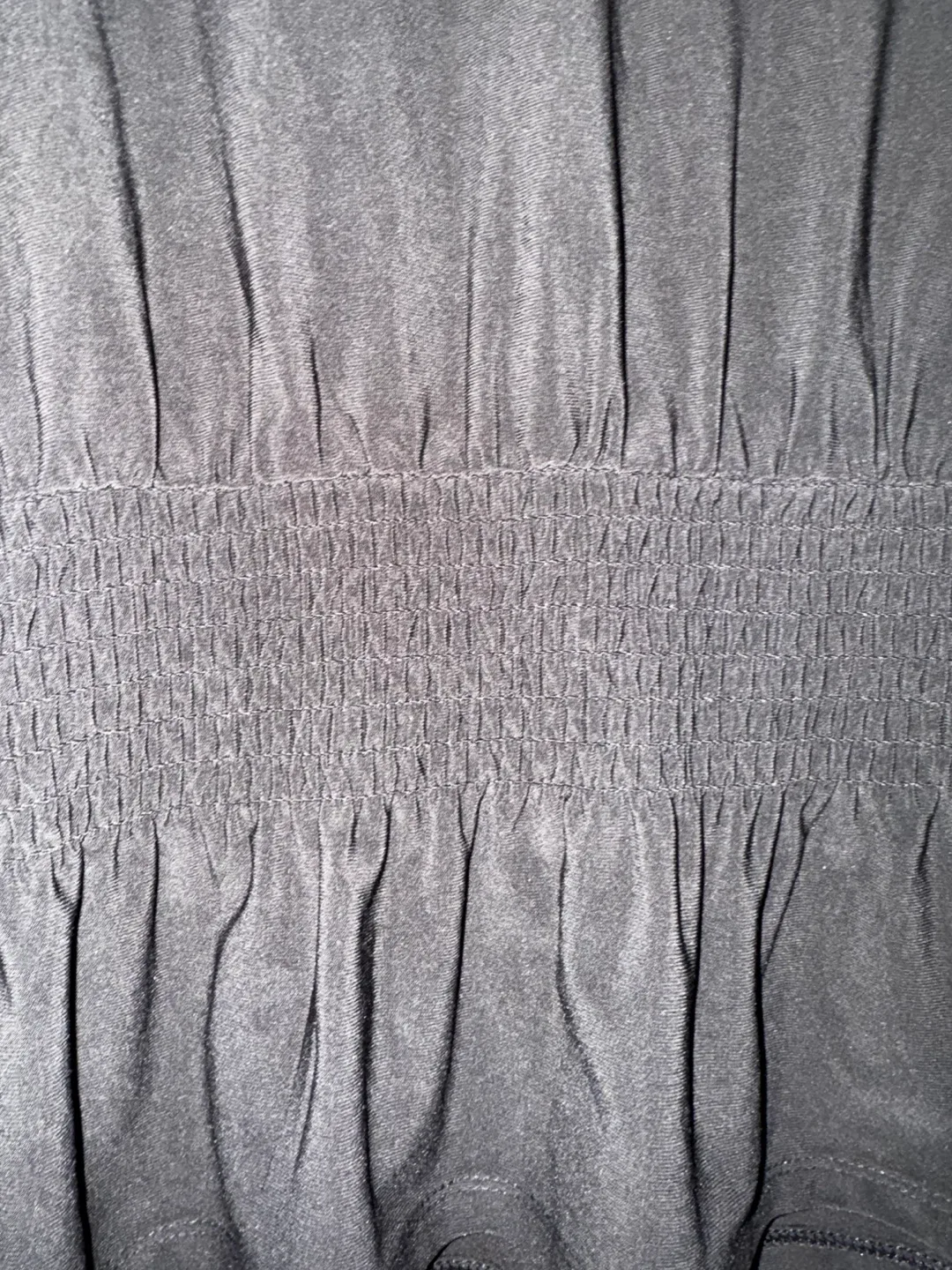 WHBM Black LS V-Neck Peplum Top - Size S image indicator(3)