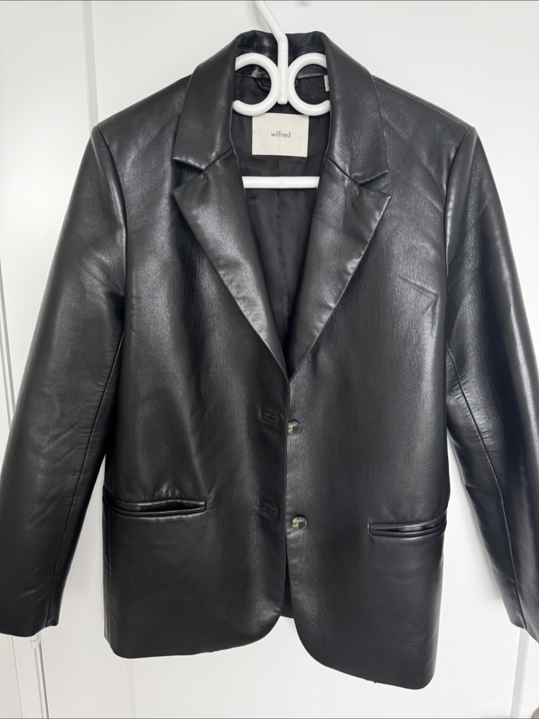 Wilfred Aritzia Vegan Leather Blazer - XS - photo 3