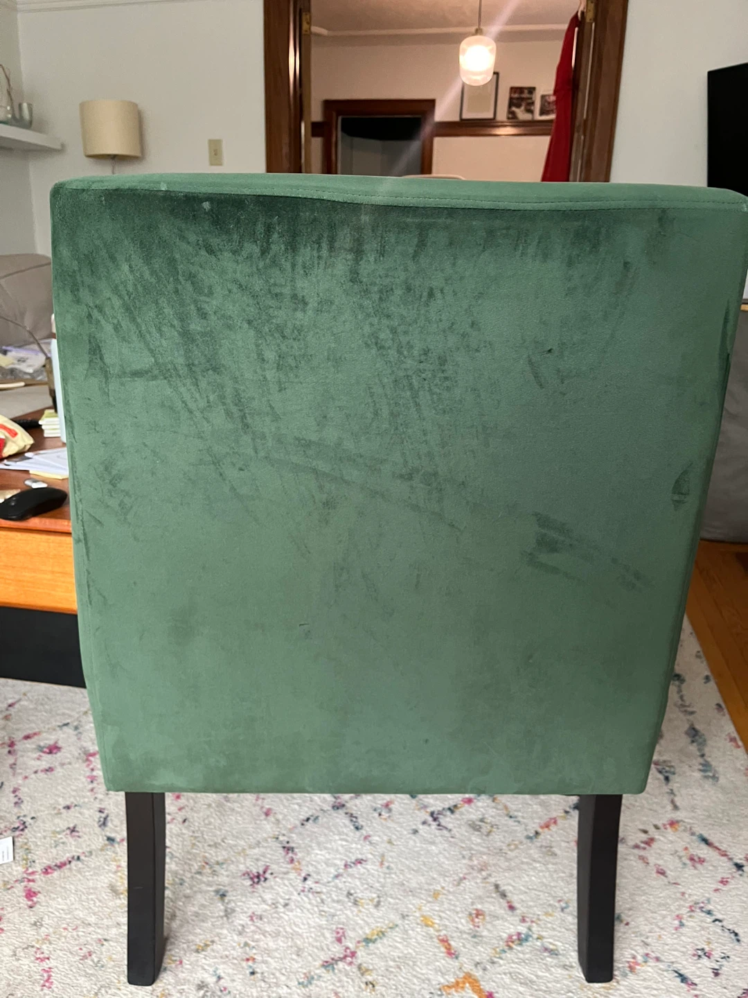 Green Velvet Armchair - photo 4