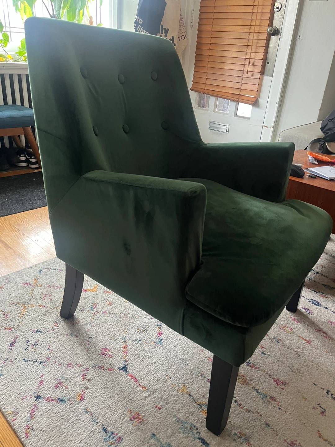 Green Velvet Armchair - photo 2