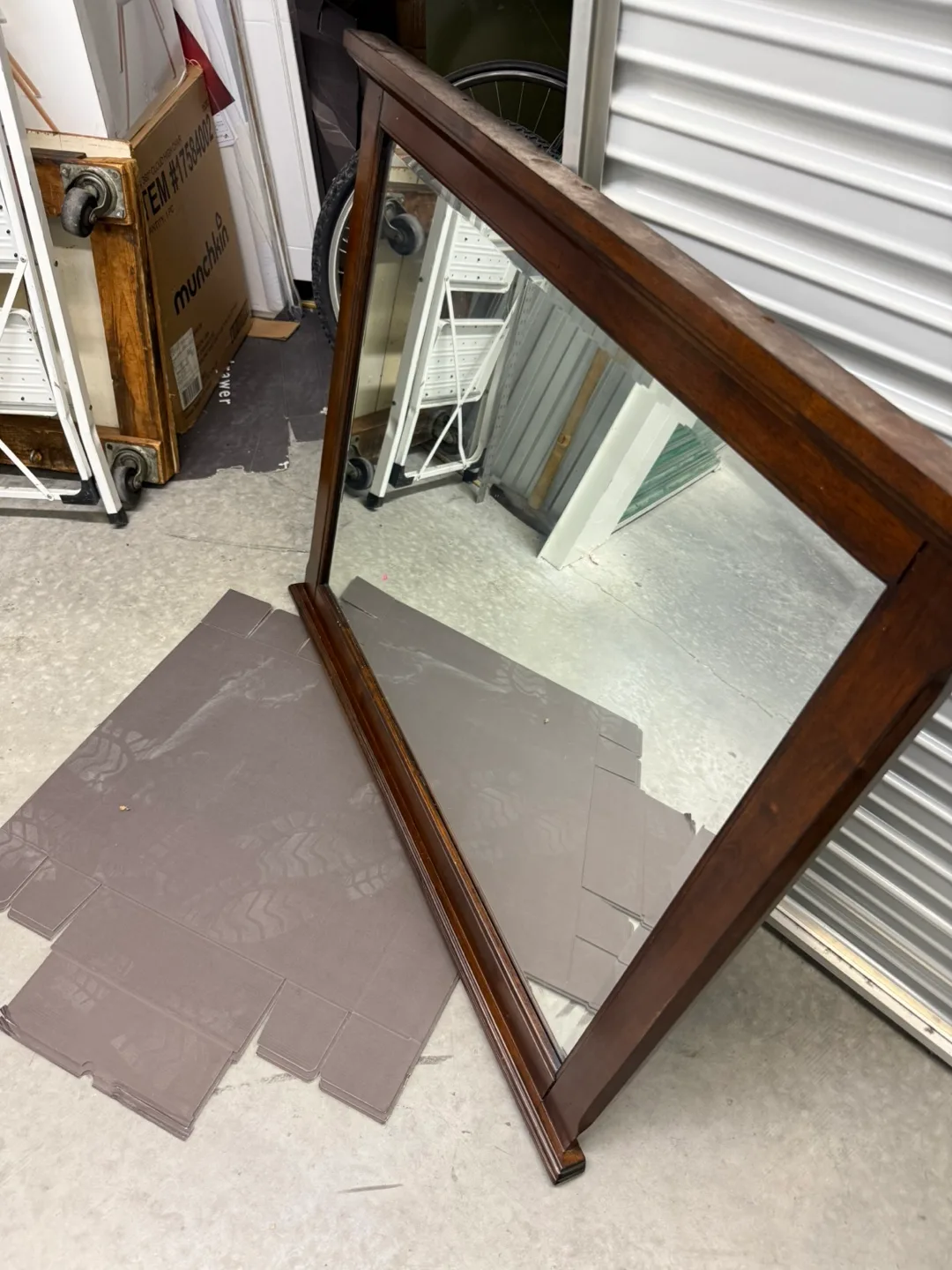 Wood Framed Wall Mirror image indicator(2)