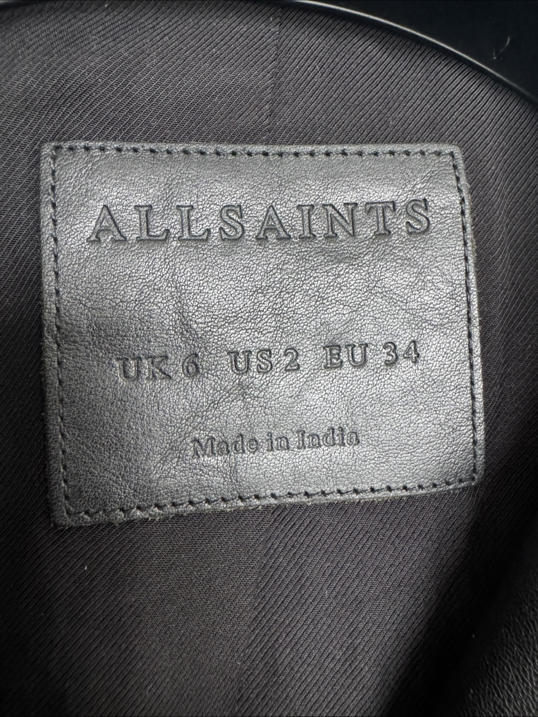 AllSaints Balfern Leather Biker Jacket - US 2 - photo 3