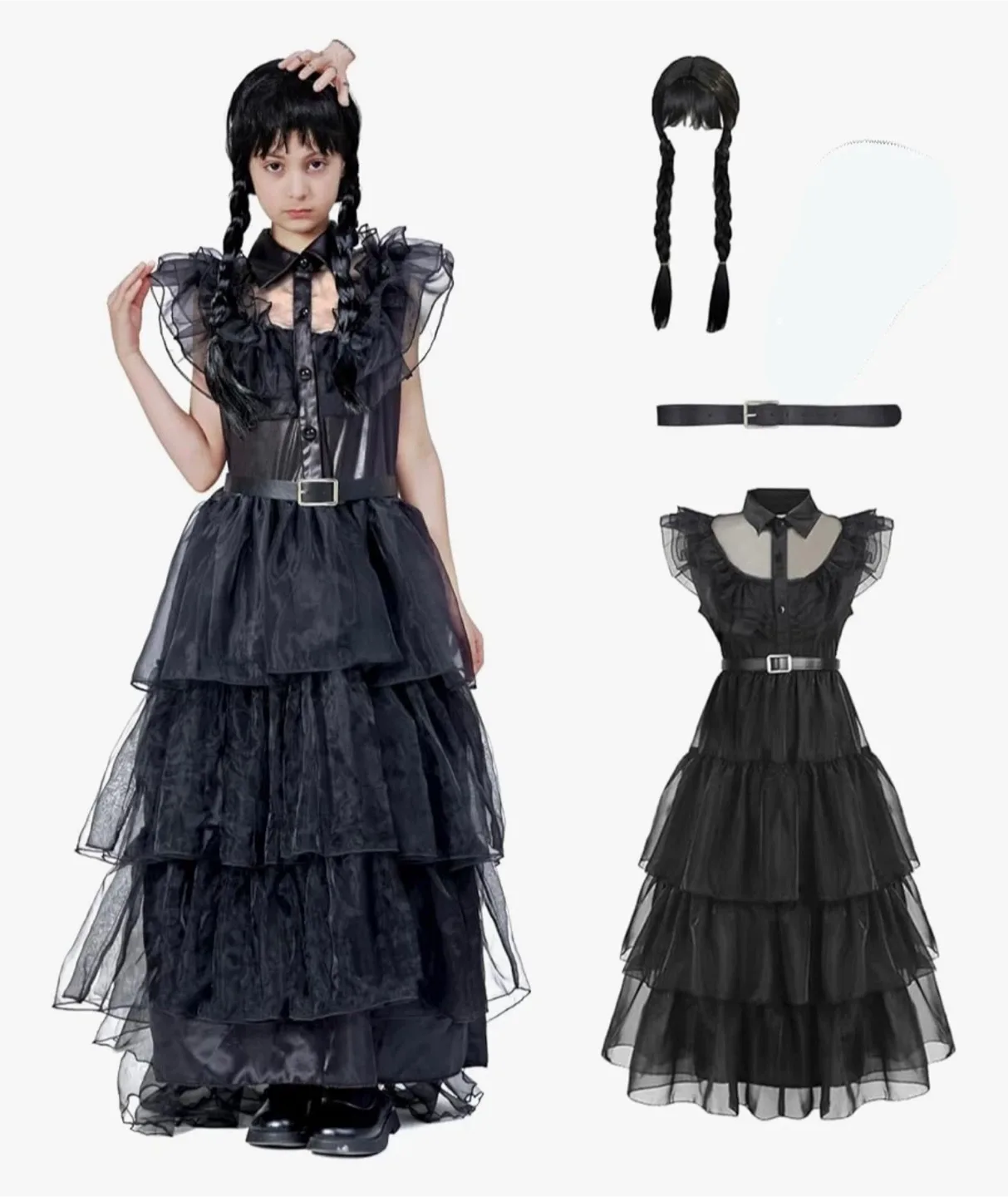 Brand New Never Worn Wednesday Addams, Costume Size 8 thumbnail