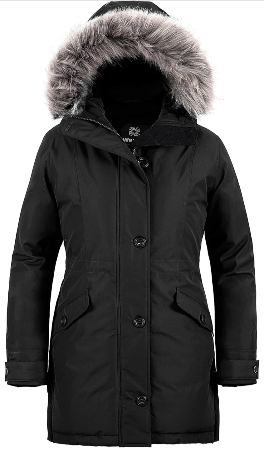 NEW! Wantdo Women's Winter Jacket Long Puffer Winter Coat