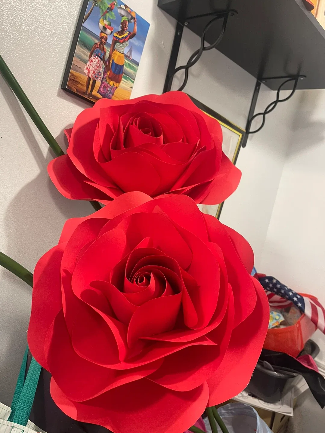 Red and white Paper Flower Decoration image indicator(2)