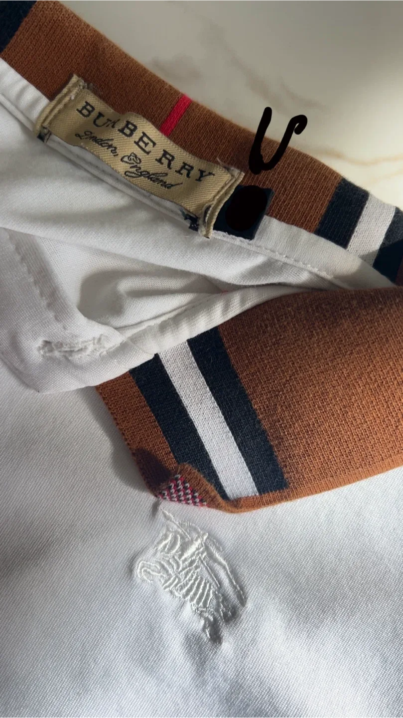 Burberry White Polo Shirt image indicator(2)