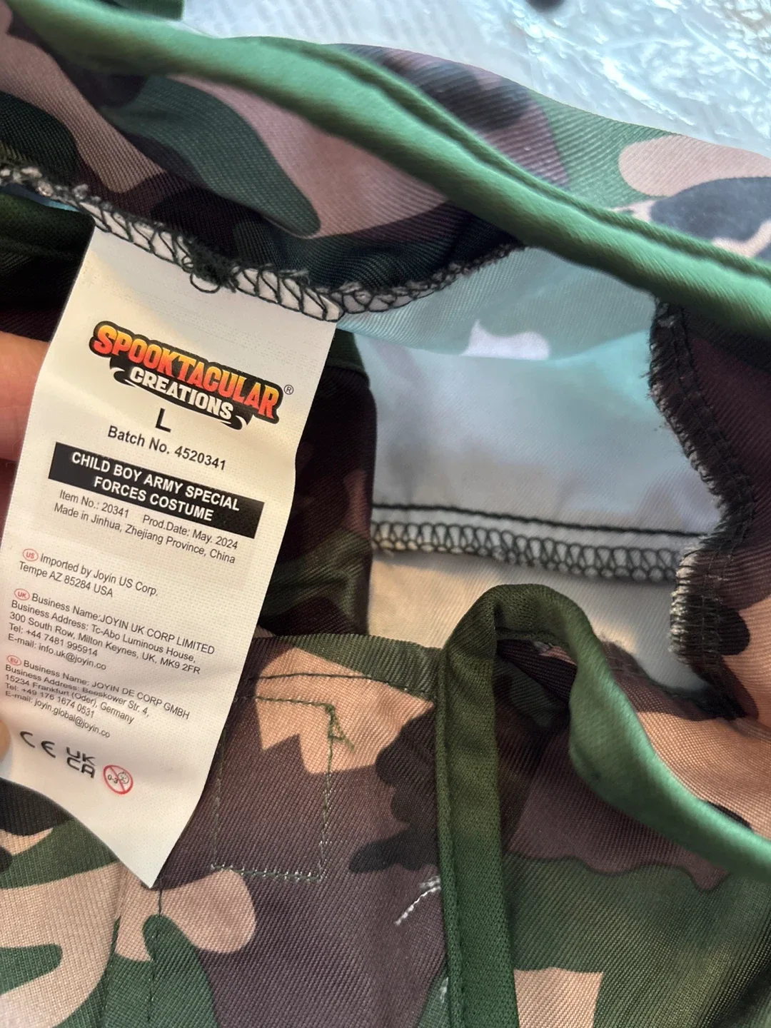Spooktacular Creations Army Force Costume - Size L image indicator(3)