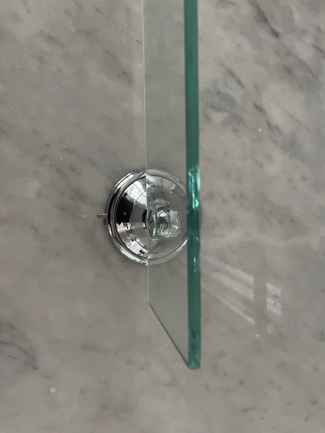 Glass Bathroom Shelf with Chrome Brackets image indicator(2)