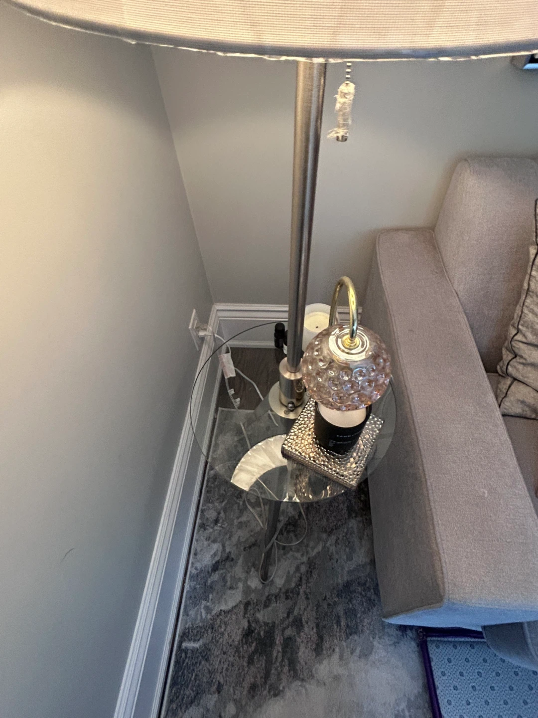 Floor lamp with side table - photo 2