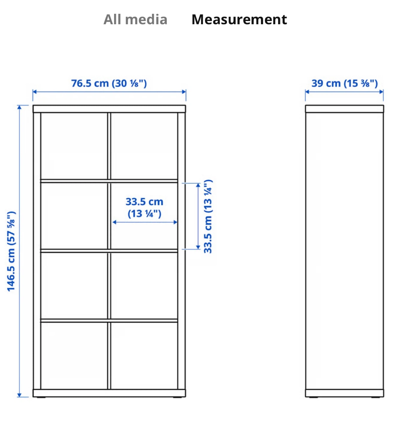 Only IKEA Kallax Shelf Unit - High Gloss White - photo 4