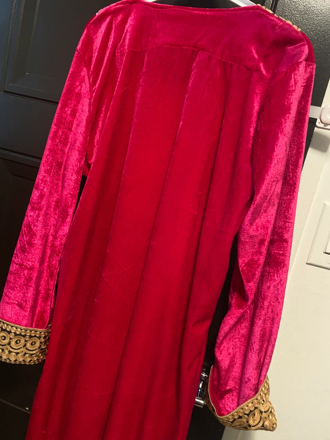 Pink Velvet Long Tiba Fashion Dress - Size 3/ Losse Medium - photo 4