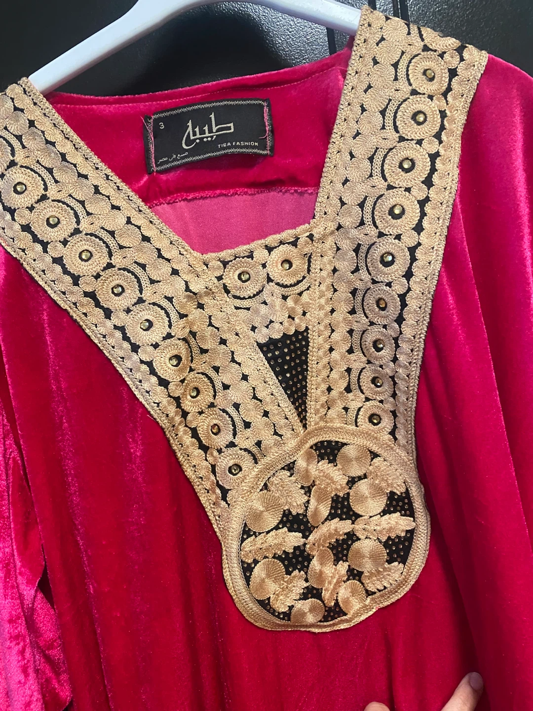 Pink Velvet Long Tiba Fashion Dress - Size 3/ Losse Medium - photo 2