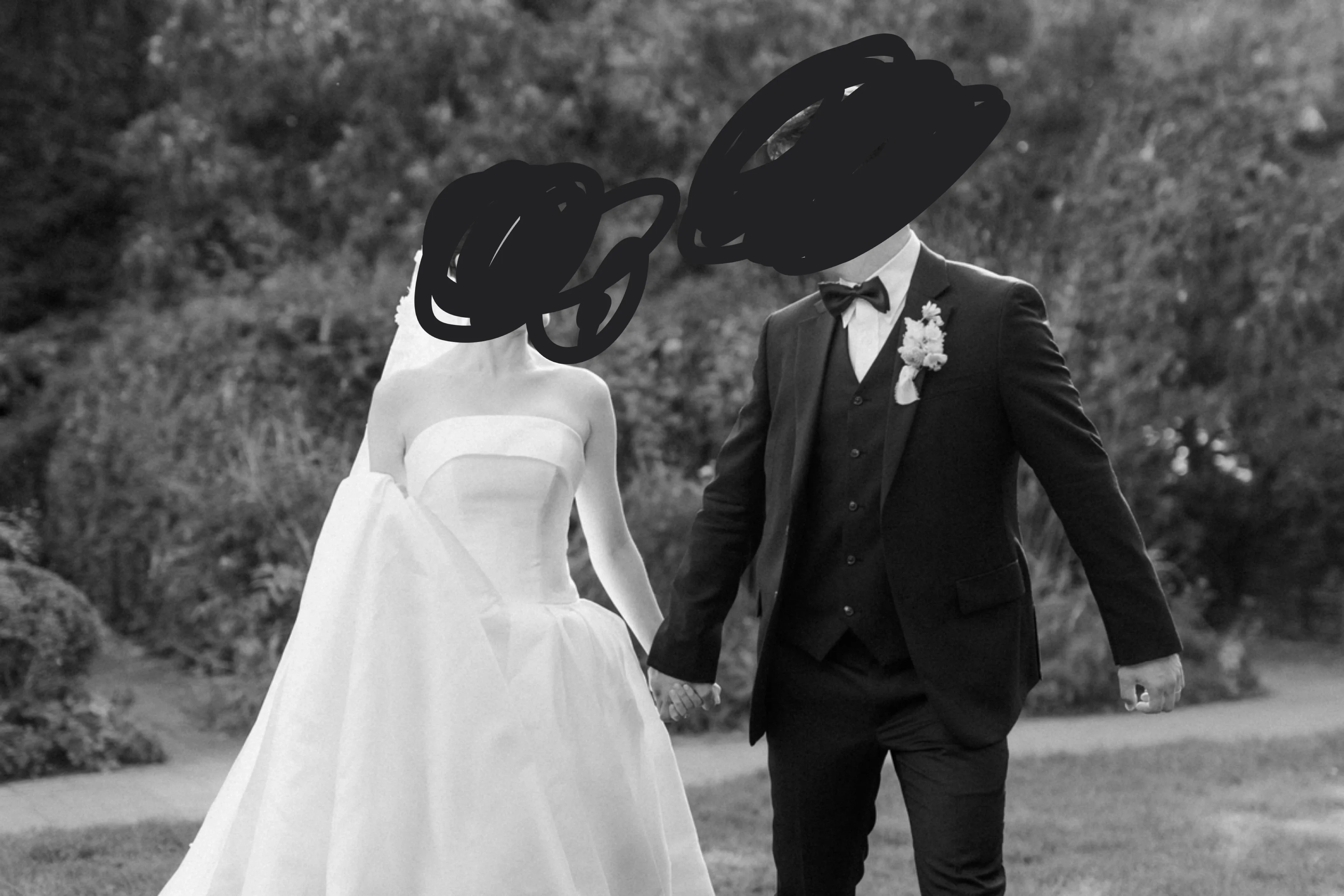 Wedding Dress with veil – Simple Satin Tube-top (Hi-low design) image indicator(4)