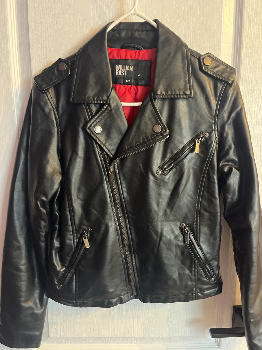 William Rast Black Leather Jacket - Size S/P