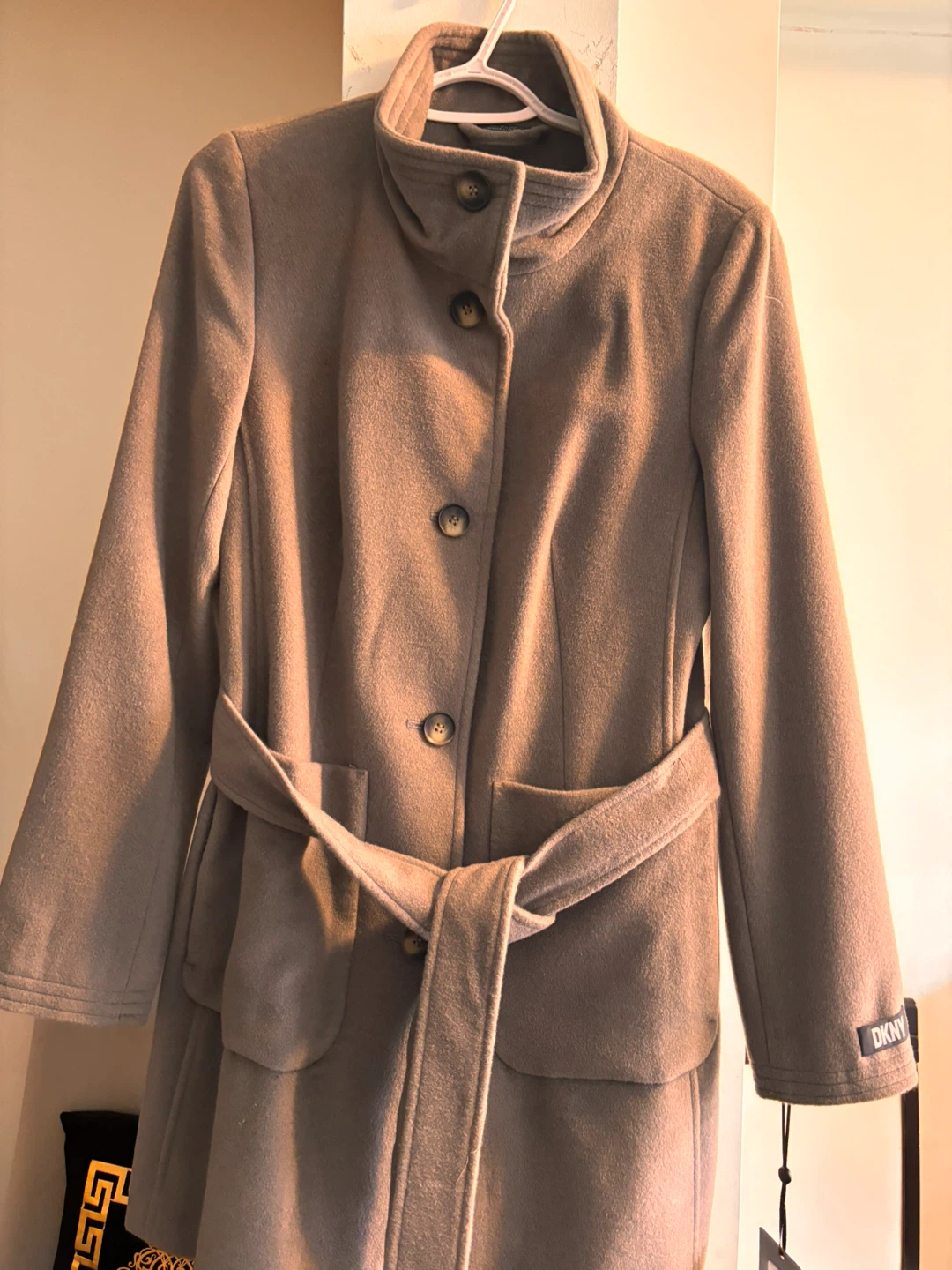 DKNY Belted Wool Blend Coat - New with Tags