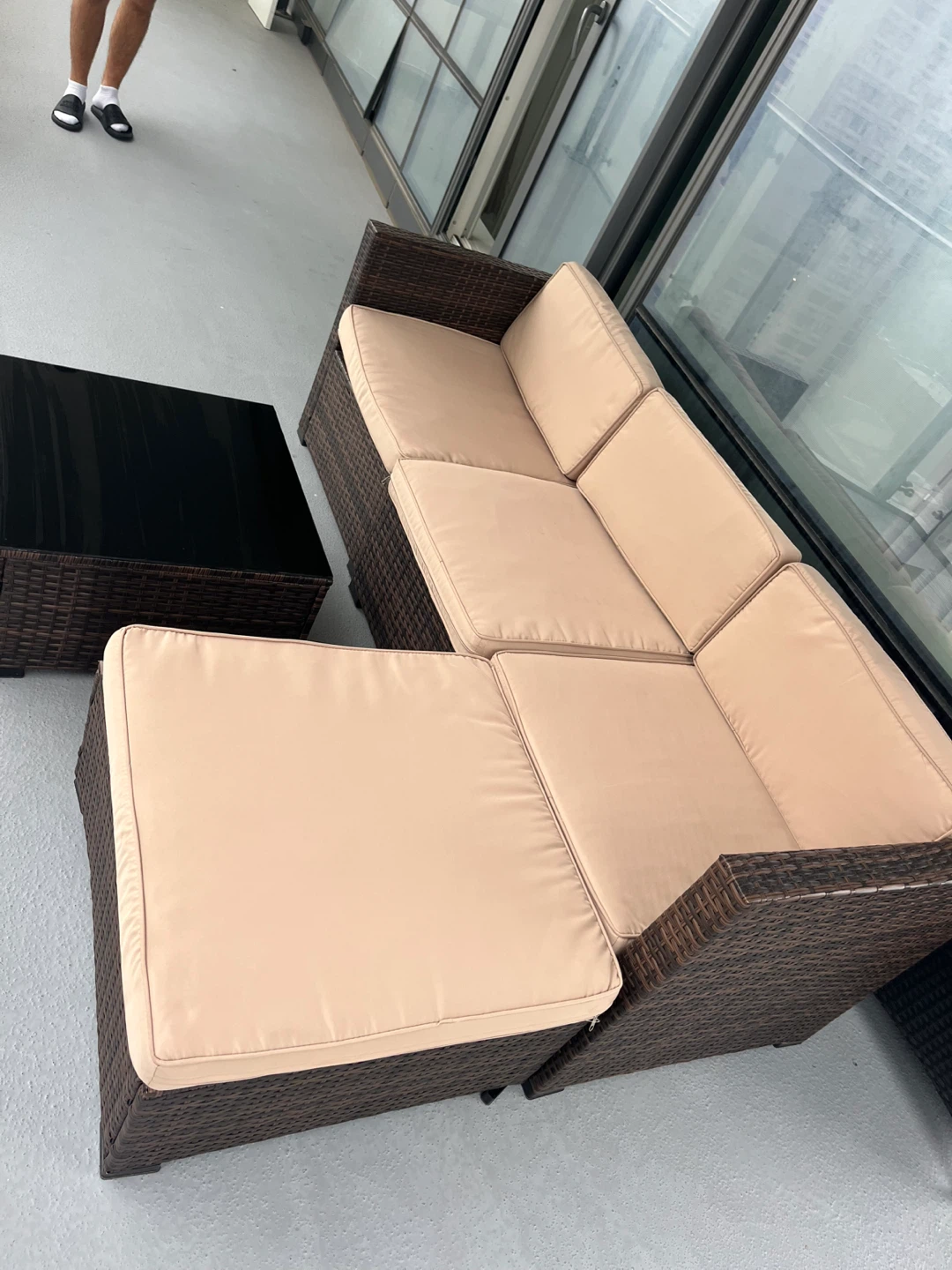 Wicker Patio Set with Coffee Table - photo 2