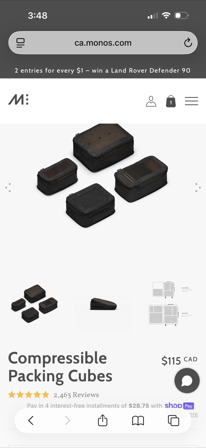 New Monos Compression Packing Cubes - photo 3