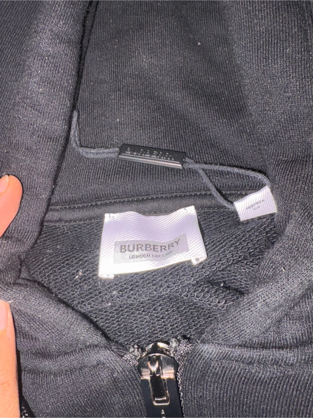 Burberry Black Zip-Up Hoodie - photo 2