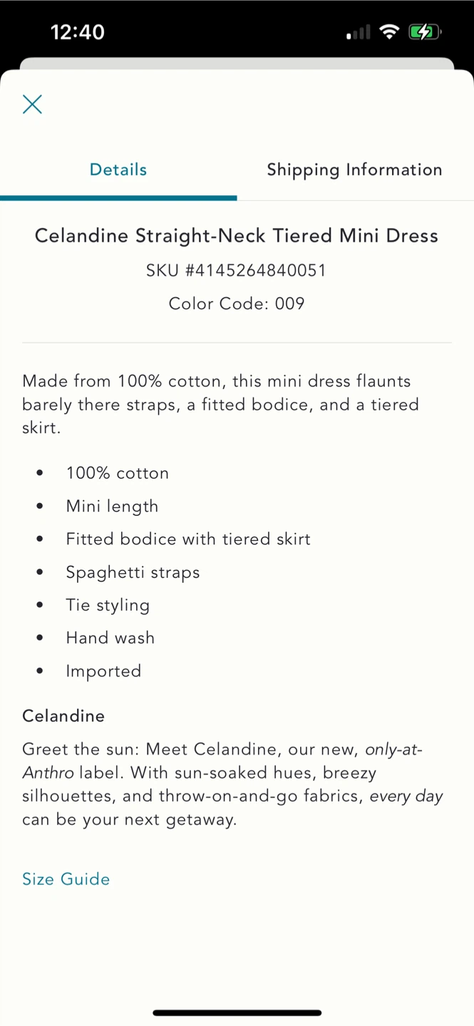 BNWT Anthropologie Celandine Tiered Mini Dress S - photo 5