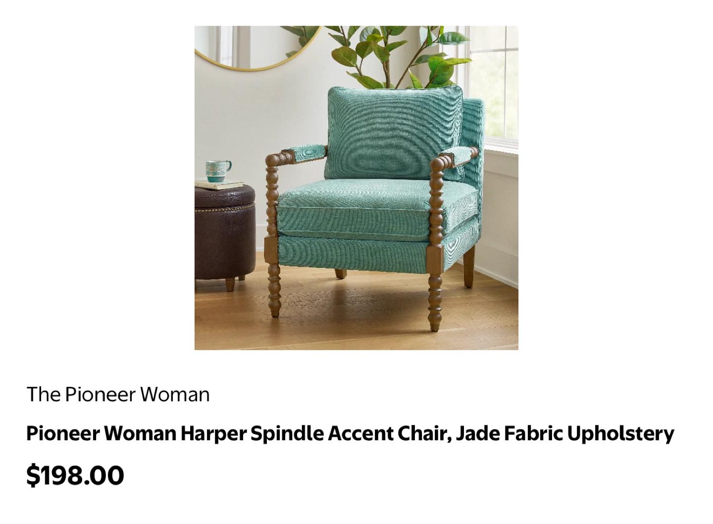 Pioneer Woman Harper Spindle Accent Chair - Jade - photo 4