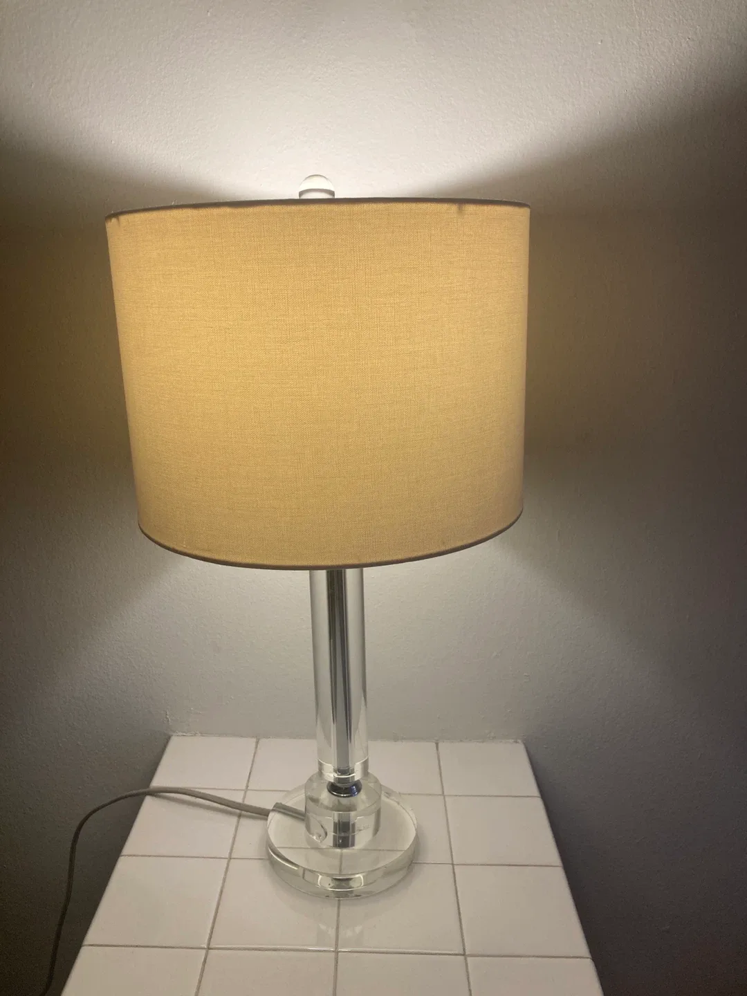Table Lamp with Clear Base