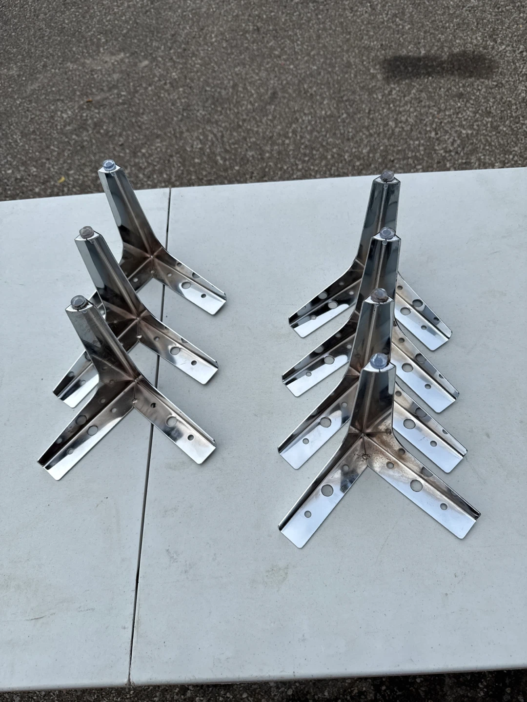 Set of 8 Chrome Furniture Legs $5 each
