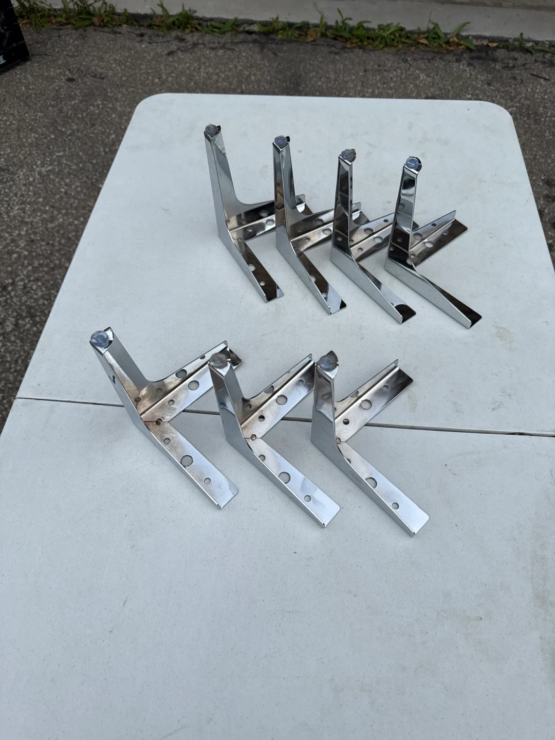 Set of 8 Chrome Furniture Legs $5 each - photo 2