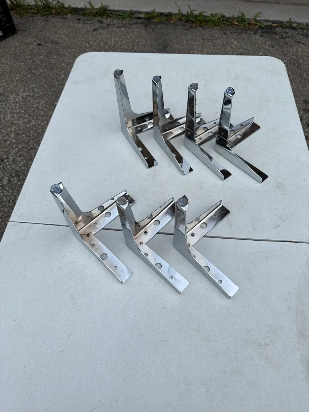 Set of 8 Chrome Furniture Legs $5 each image indicator(2)