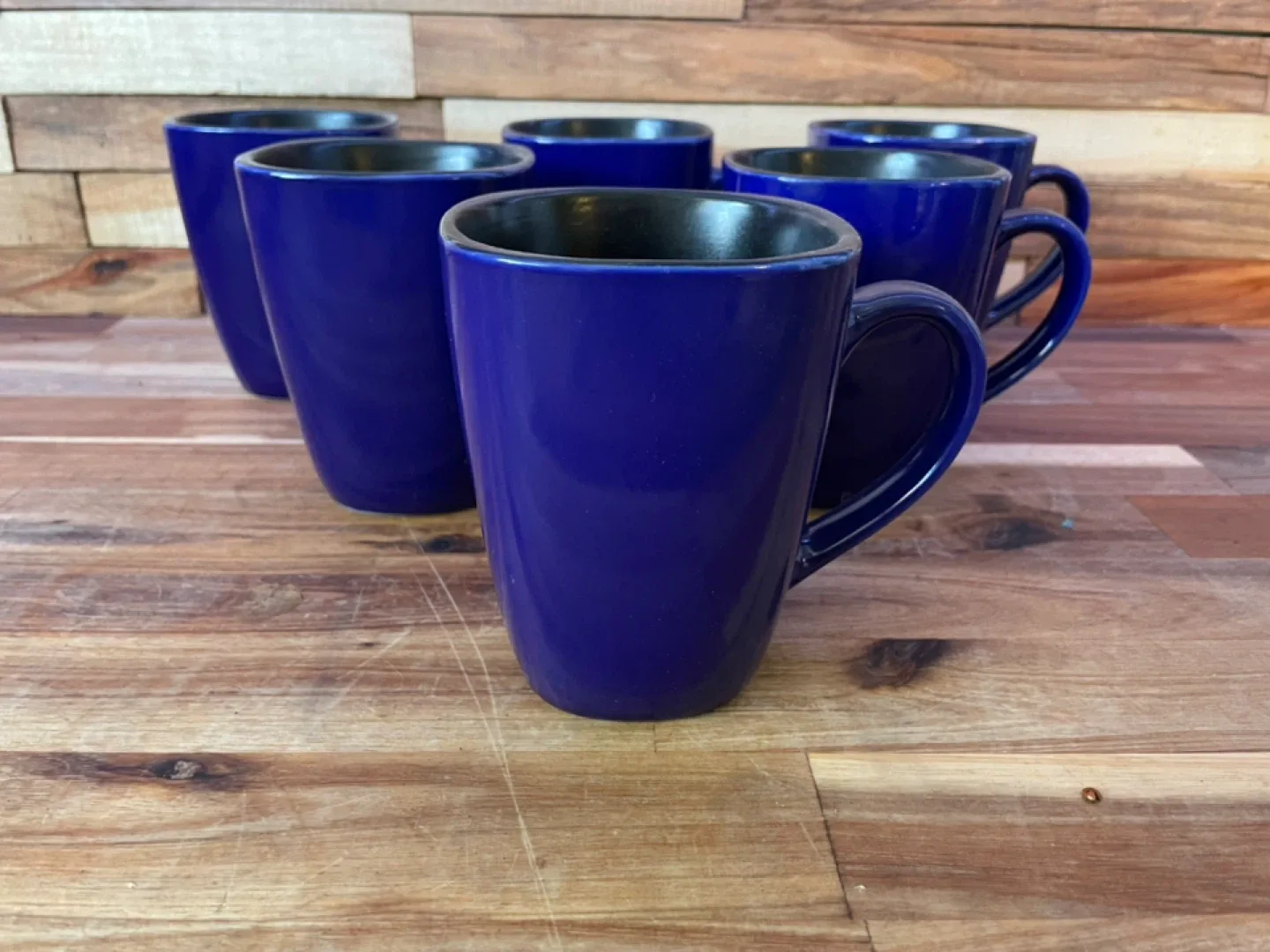 Corelle Hearthstone Indigo Blue Mugs, Set of 6