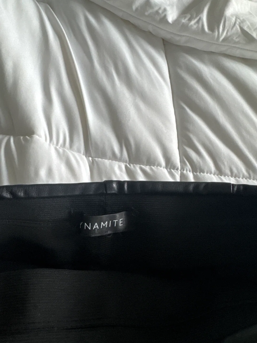 Dynamite Black Faux Leather Mini Skirt image indicator(2)