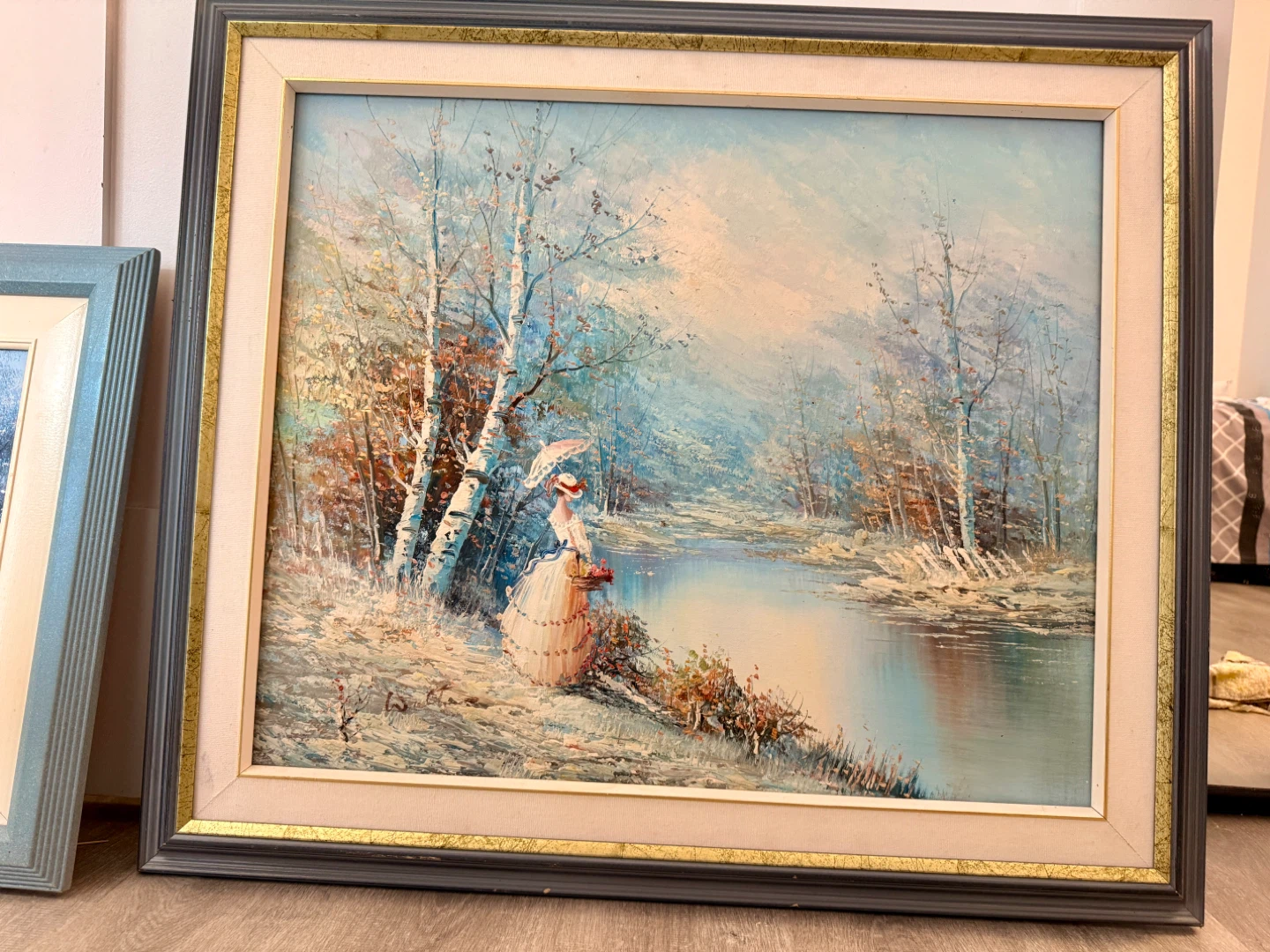 Vintage oil painting by Walton