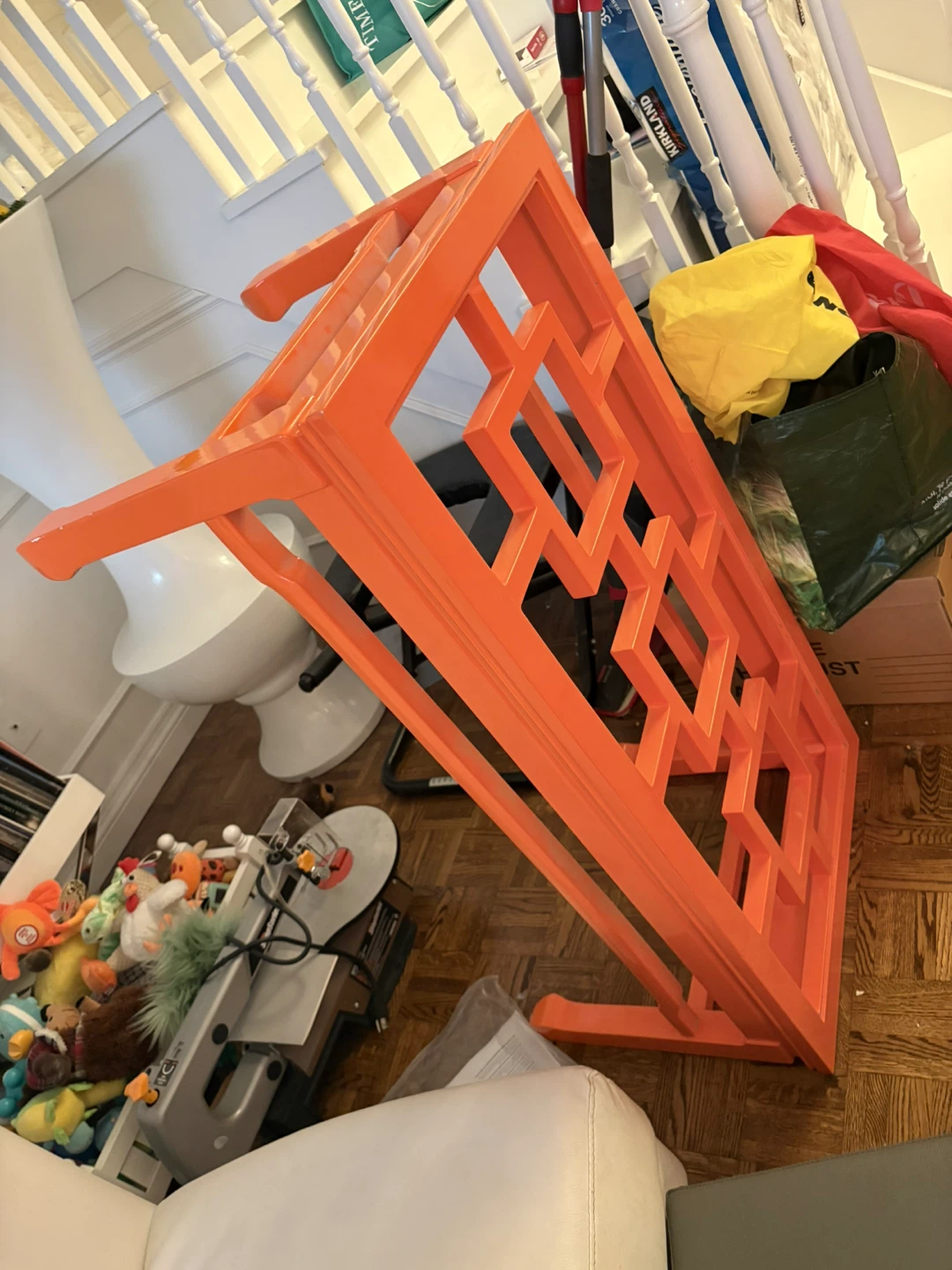 Orange mcm inspired coffee table - photo 2